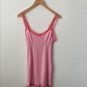 Victoria's Secret Soft Pink Lace Chemise y2k Night Gown Sleep Dress